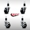 Service Caster 3'' SS Soft Rubber Wheel Swivel 1-1/2'' Expanding Stem Caster Set 2 Brakes, 4PK SCC-SSEX20S314-SRS-2-TLB-2-112 - alternate 2